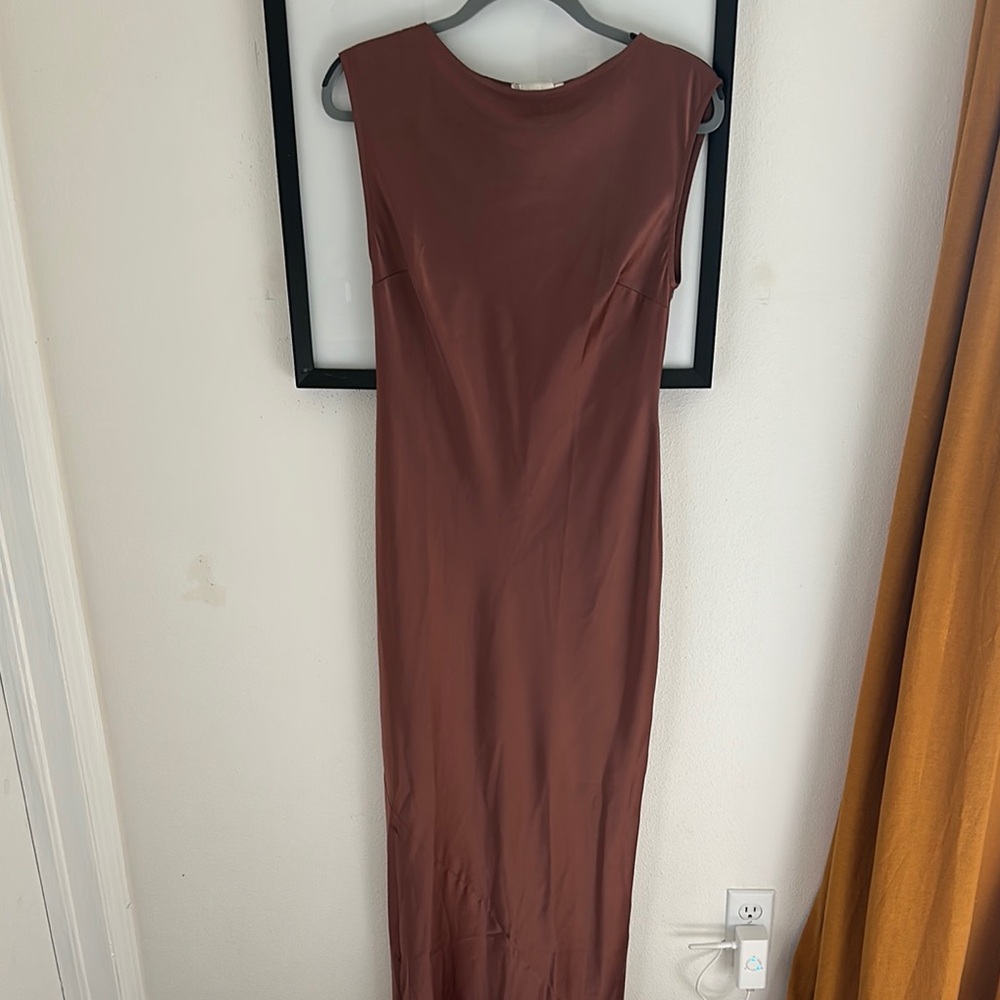 Elegant Mauve Formal Sleeveless Dress